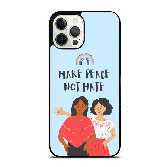 Make Peace Not Hate - World Peace Activist Stop Asian Hate iPhone Case - Picture 1 of 1